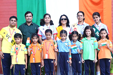 Students celebrating Independence Day with performances
